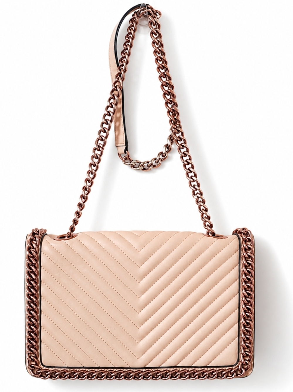 ALDO Quilted Chain Shoulder Bag Blush Pink